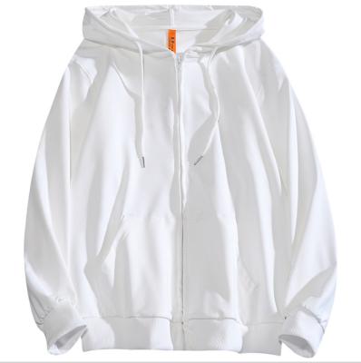 China Anti-Wrinkle XINQI OEM/ODM White Backwoods Mens Hoodies And Sweatshirts 480gsm Long Sleeve Zipper Cotton Hoodie for sale