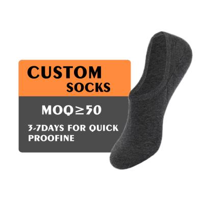 China Wholesale High Quality 200N Brand XINQI OEM/ODM Calcetines-por-maire Non-Slip Men's Socks Black Invisible Shallow QUICK DRY Brand Silicone for sale