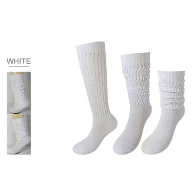 China Cotton 35cm White Color Loose Color Women Scrunchy Stocking QUICK DRY Socks for sale