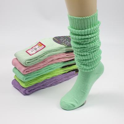 China XINQI OEM/ODM 2021 Korean College Style Winter Loose 60cm QUICK DRY Socks For Women Thick Doubles Color Needle Stocking Scrunchie Socks for sale