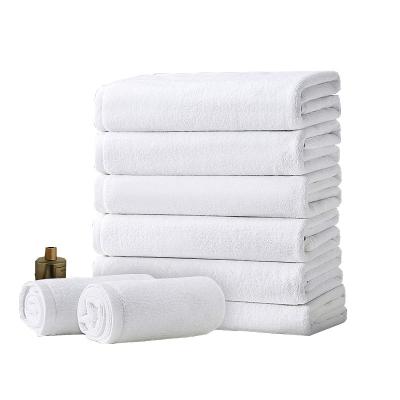 China Sustainable New Design Microfiber Wash Towel 35*75 Hotel White Towels Sets High Quality Large Bath White Towel for sale