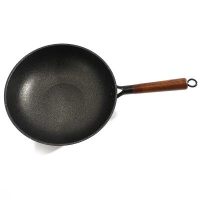 China Simple Reputable Handle Chinese Exquisite Advanced Wooden Wok for sale