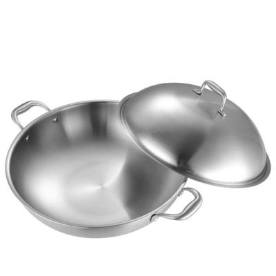 China 40cm Large Pan Restaurant Chef Stew Pot Double Handle Viable High Quality 304 Stainless Steel Material for sale