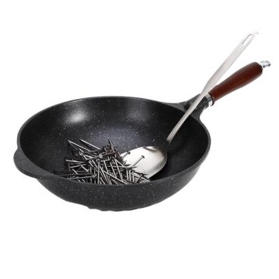 China Viable special design household aluminum alloy multi-function medical stone non-stick pan 32cm non-stick pan for sale