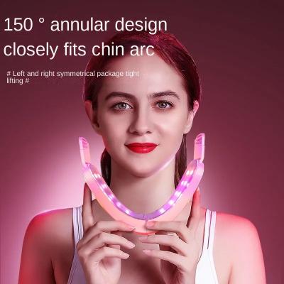 China Skin care beauty 2022 V face lift face instrument massage micro thin current facial instrument red and blue instrument for sale