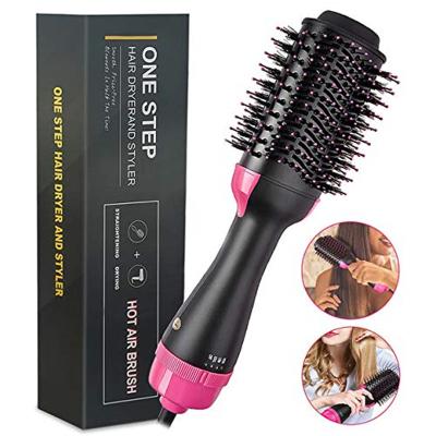 China New Brush Hair Dryer Sweep Hot Airbrush Volumizer Hair Dryer 4 in 1 Multifunctional Negative Ions Hair Dryer Straightener Brush for sale