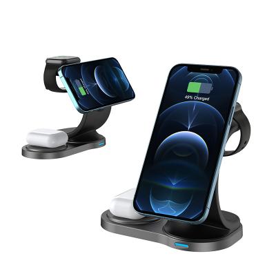 China 2022 New Arrival 15W Multifunctional Wireless Charger Wireless Charging Stand For Phone Watch Earphone Qi Dock Fast Charging Station for sale