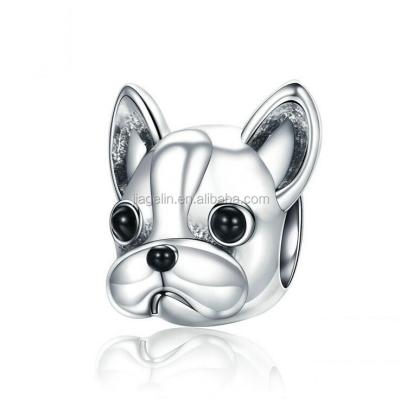 China Cute Animal Dog DIY Loosely 925 Sterling Silver Bead Pug Charm Bracelet METAL METAL for sale