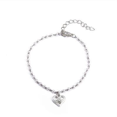 China Heart Cat Claw Pendant Stainless Steel Punk Women Bracelet Anklets TRENDY Hip Hop New Design for sale