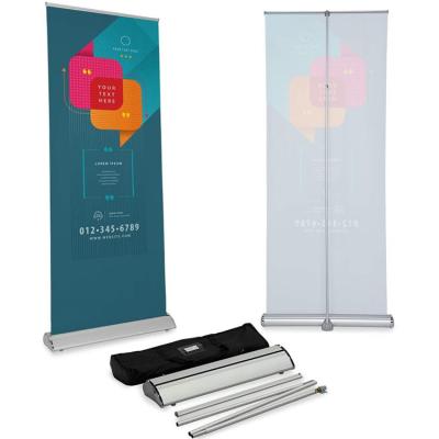 China Waterproof Premium Quality Gray Horizontal Back Banner Roll Up Banner Scam Backers Stand for sale