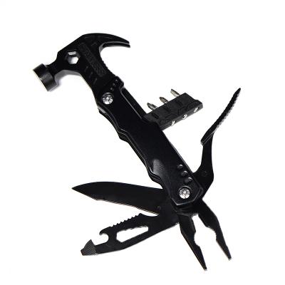 China Multi Key Function Nail Hammer All Tool Black Multi Pliers Hammer Outdoor Camping for sale