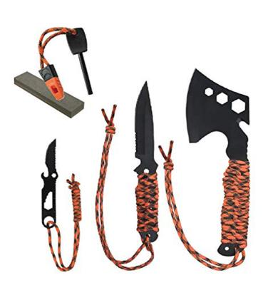 China Unrated Camping Multi Tool Set Survival Ax Hatchet Tool With Tactical Knife And Hunting Fire Starter for sale