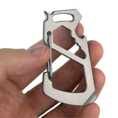 China Promotional Durable Multifunctional Camping D Shape Multitool Carabiner With Wrench Screwdriver Bike Tools for sale