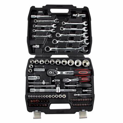 China 82PC Household/Auto Repair 1/4-inch and 1/2-inch Drive Socket Set Carbon Steel CR-V Germany Design Tool Kit for sale