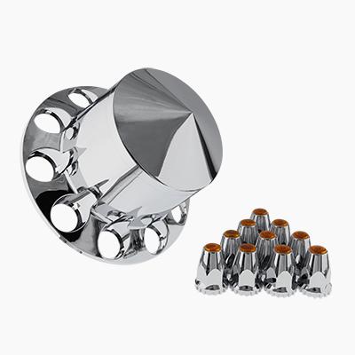 China ABS Chrome ABS Plastic 33mm Truck Rear Axle Cover And Cups For Universal Application Trucks for sale