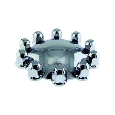 China ABS Chrome Truck Semi Front Axle Cover with 40mm Push-On Nut Cover for sale