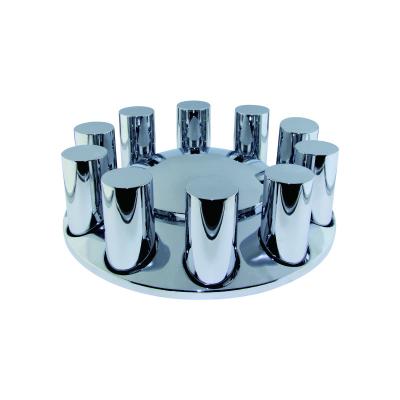 China High Impact ABS Chrome Plastic ABS Semi Front Axle Cover With 10pcs Flat Nut Covers for sale