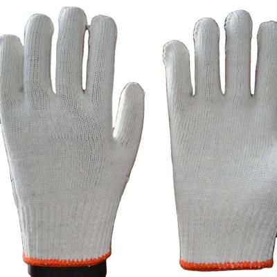 China Bleached White Cotton Soft Natural White Gloves For Construction People for sale