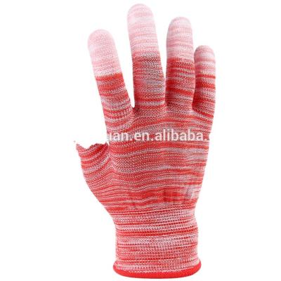 China GOOD ANTI-SLIP ANTI STATIC Finger Fit Upper PU Coated Glove for sale