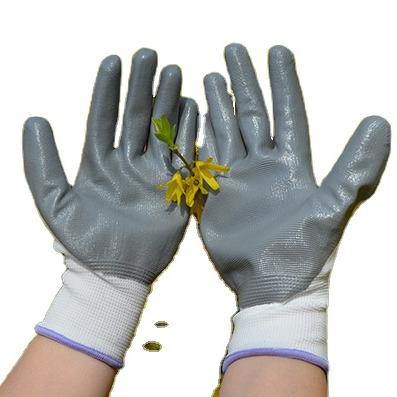 China Work Safety Construction Latex Nitrile Coated Hand Gloves for sale