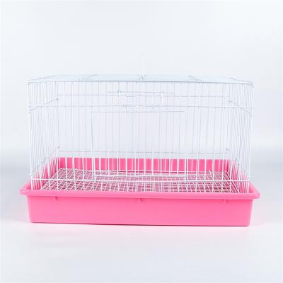 China China Factory Breathable Metal Rabbit Cage With Plastic Removable Tray for sale