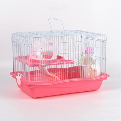 China Sale 2 Wheel Tiers Breathable Hamster Cage Small Animal Cage Top Running House for sale