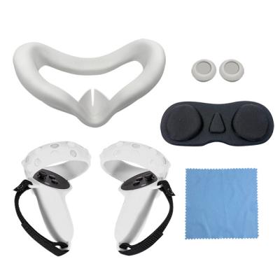 China Comfortable Suitable for Oculus Search 2 Lens Protective Cover Anti-sweat and Non-slip Silicone Grip Cover Headband for sale