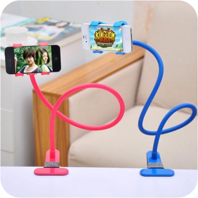 China Long Arm Cell Phone Stand Adjustable Flexible Lazy Mobile Stand Bracket Gooseneck Lazy Phone Holder For Bed Desk Table Clip for sale