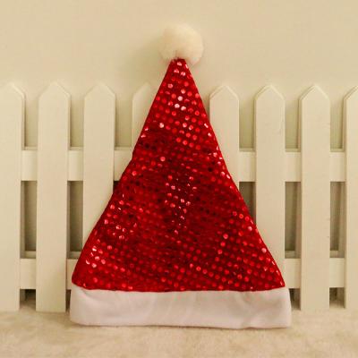 China Wholesale Customized Promotional Thick Christmas Day Plush Christmas Supplies Gift Santa Christmas Hat Decoration for sale