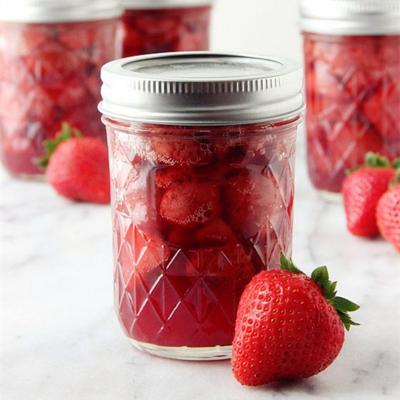 China Sustainable 4 oz 8 oz 10 oz Diamond Shape Pattern Food Canning Jars Strawberry Blocks Jellies To Fruit Sauce Mason Jar Glass Bottles for sale