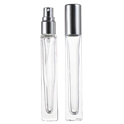 China 10ml Perfume Cosmetic Refillable Atomizer Glass Perfume Portable Spray Bottle With Aluminum Slliver Cap for sale