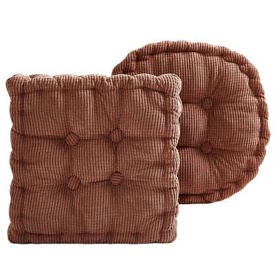 China Sustainable Seating Cushion Floral Super Thick Soft Biscuit Solid Square Cushion for sale