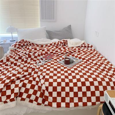 China New 2021 Sustainable Luxury Indoor Red Yellow Plaid Designer Acrylic Cover Wrap for sale