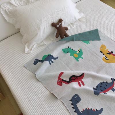 China Sustainable Cute Pattern 100%Cotton Baby Bed Blanket Korean Soft Blanket 90x110cm for sale