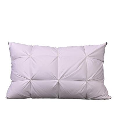 China Luxury Five Star Hotel Pillow 48*74cm High Quality 100% Cotton Feather Pillow Core for sale