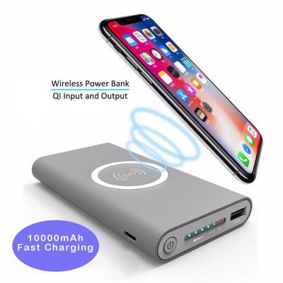 China HOT Selling Wholesale Portable Wireless Power Bank 10000mah QI Wireless Charger Phone Support 2020 Fast Charging For Mobile Phone Charger for sale