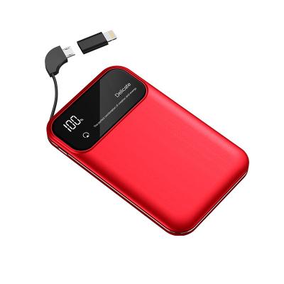 China Most Popular New Fashion Style PC+ABS Digital Display Portable Mini Power Bank 6000mAh, Round Mini Power Banks for sale