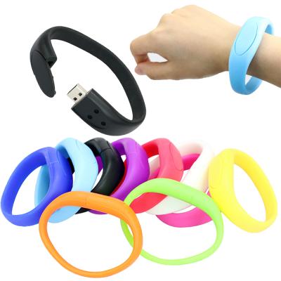 China Hot Selling Metal Branded Colorful Wristband USB Flash Drive 4GB 8GB 16GB 32GB 64GB Wholesale USB Memory Stick for sale