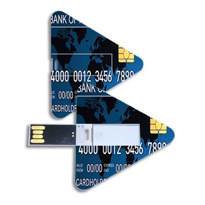 China Metal Customized Hot Sale Credit Card Stick Flash Drive Custom Printed Flash Cards for sale