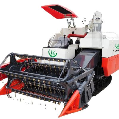 China Best Rice Price Wheat And Rice Combine Harvester Machine Rubber Track Harvester On Sale for sale