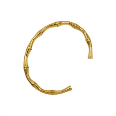 China Other Retro Chinese Neutral Bangle IP Plating Open Bangle Stainless Steel Nail Bangle for sale