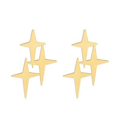 China 2021 latest vintage design gold plated huggies earrings lightning bolt stud earring for sale