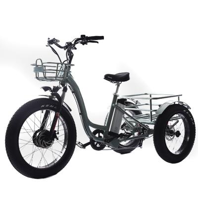 China High Power 3 Wheel Electric Bike Aluminum Electric Bicycle Delivery Van Cargo Electric Tricycle For Sale for sale