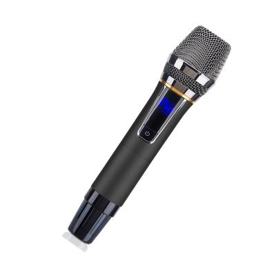 China With LCD Screen Avalier Professional Dual Channel Dynamic Portable Handheld Wireless System And KTV Karaoke Blue Lightweight Wireless Microphone for sale