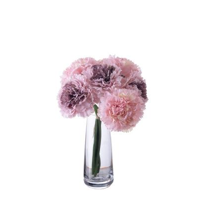 China Spun silk cloth Factory Direct Mother's Day Carnation Bouquet Artificial Flowers for Wedding & Family Decoration for Foreign Trade F ake Flowers for sale