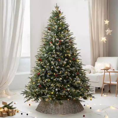 China PE/PVC New Christmas tree simulation sticky white PE/PVC Christmas mall villa luxury home decoration tree for sale