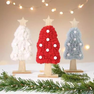 China Wool felt Wool felt creative light up Christmas tree decoration Wooden decoration shopping mall scene layout gifts Christmas decorations for sale