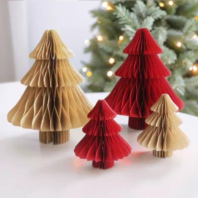 China Origami Origami Christmas tree tabletop Christmas decorations Scene layout props mini Christmas tree holiday gifts for sale