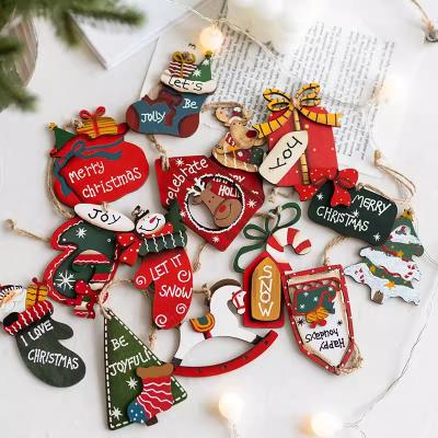 China Xyloid Small wooden Christmas pendant for sale