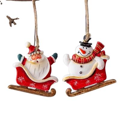 China Resin Christmas resin old Man Snowman pendant Christmas tree decoration small pendant Christmas gift ornaments for sale